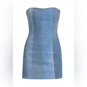 EB Denim Patchwork Denim Minidress. Size Small